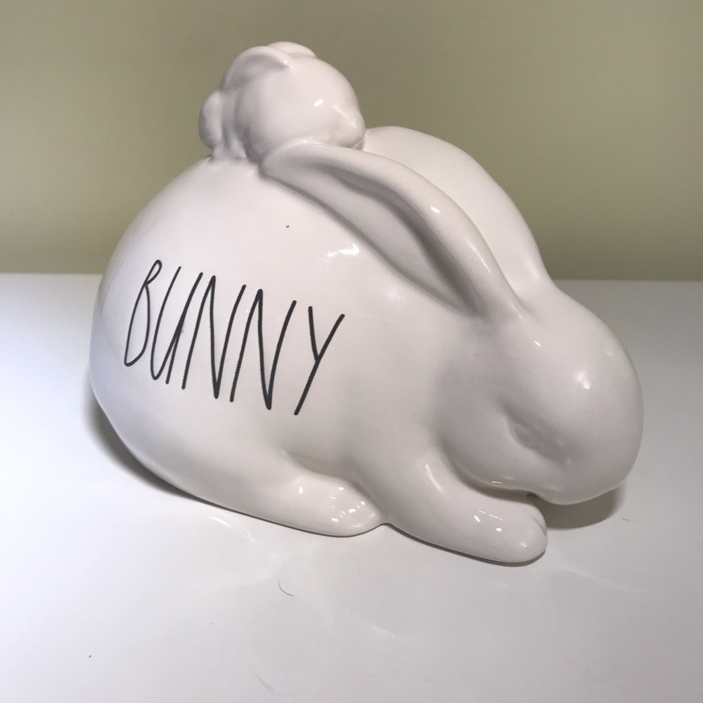 New Rae Dunn Ceramic BUNNY Rabbit Mama and Baby